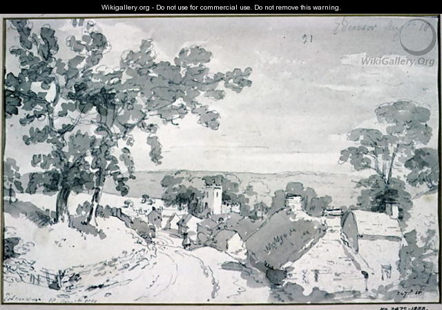 The Entrance to the Village of Edensor 2 - John Constable