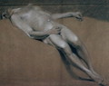 Study of a recumbent male nude - John Constable