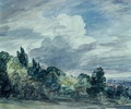 View over a wide landscape, with trees in the foreground, September 1832 - John Constable