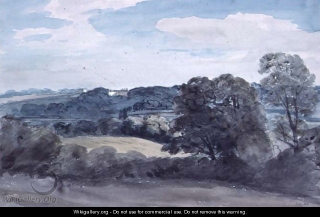 Landscape with Buildings in the distance - John Constable