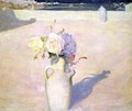Flowers in a Vase against a background of Mustapha, Algiers, 1891 - Charles Edward Conder