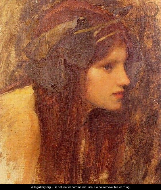 A Naiad, study 1893 - John William Waterhouse