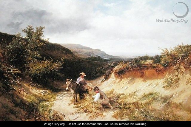A Sandy Lane in Sussex, 1866 - George Cole, Snr.