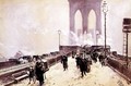 A Winter Day on Brooklyn Bridge - Childe Hassam