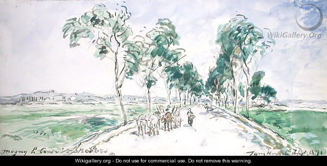 Road to Magny near Nevers, 1871 - Johan Barthold Jongkind