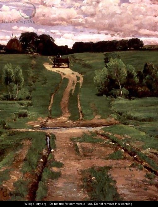 A Back Road, c.1880s - Childe Hassam