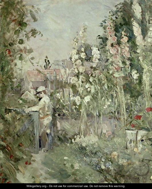 Young Boy in the Hollyhocks - Berthe Morisot
