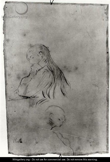 Young Girl Writing 1891 - Berthe Morisot