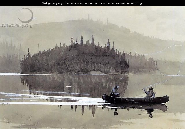Two Men in a Canoe - Winslow Homer
