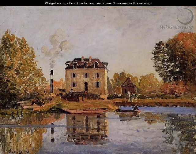 Factory in the Flood, Bougival - Alfred Sisley