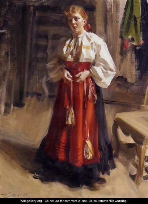 Girl in an Orsa Costume - Anders Zorn