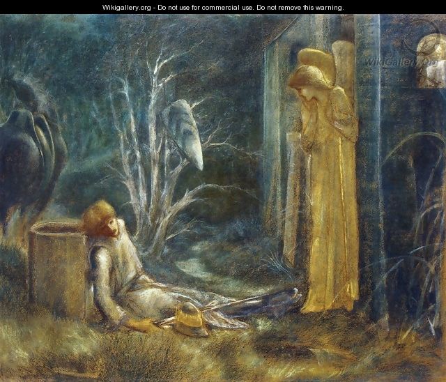 The Dream of Launcelot at the Chapel of the San Graal - Sir Edward Coley Burne-Jones