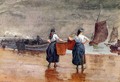 Fishergirls on the Beach, Tynemouth - Winslow Homer
