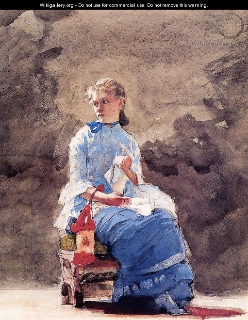 Woman Sewing - Winslow Homer