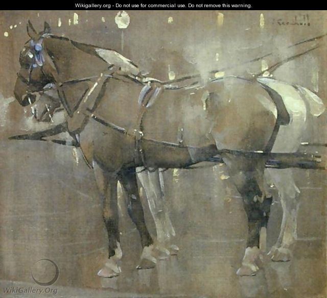 Cab Horses - Joseph Crawhall