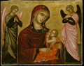 Icon of the Virgin Lactans with Two Angels - Anonymous Artist