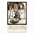 Rossetti Lamenting the Death of His Wombat - Dante Gabriel Rossetti