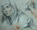 Studies for the Figure of the Virgin, c.1700 - Antoine Coypel