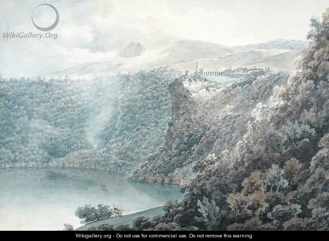 The Lake and Town of Nemi, 1778 - John Robert Cozens