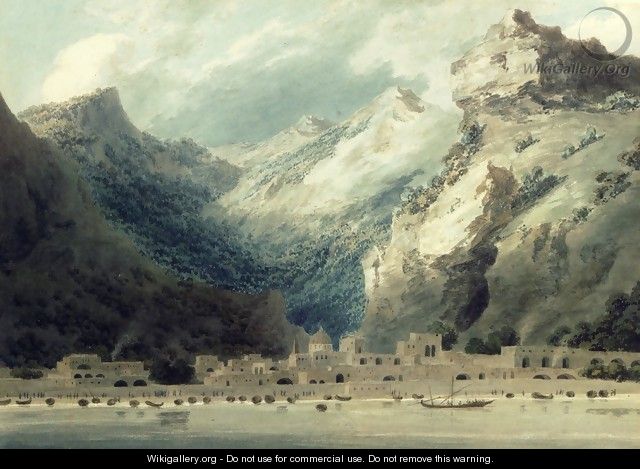 Cetera, a Fishing Town on the Gulf of Salerno, 1882 - John Robert Cozens