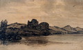 Italian Landscape with Domed Building - Alexander Cozens