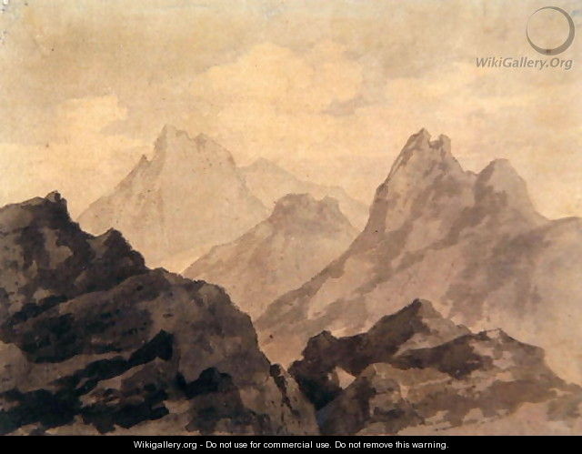 Mountain Tops (A Mountain Study), c.1780 - Alexander Cozens