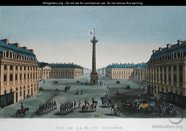 The Place Vendome, c.1815-20 - Henri (after) Courvoisier-Voisin