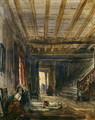 Interior with Figures at a Table - David Cox