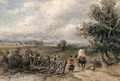 Figures Crossing a Bridge - David Cox