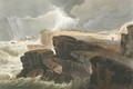 Plate from Book 10 Storm, View on the Coast of Hastings from A Treatise on Landscape Painting - David Cox