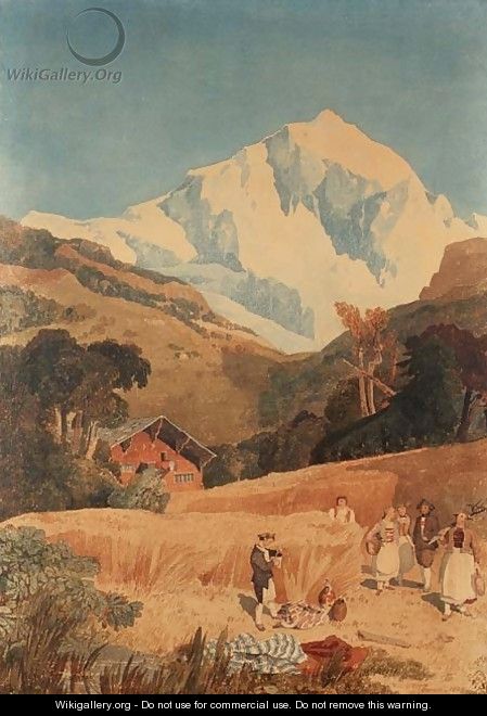 View of the Jungfrau-Horn, 1809 - John Sell Cotman