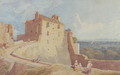 Figures on the Ramparts at Domfront - John Sell Cotman