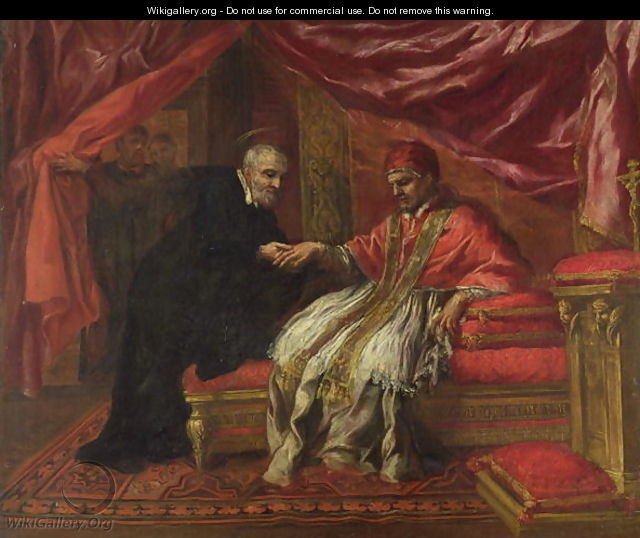 St. Filippo Neri Curing Pope Clemente VIII - Pietro Da Cortona (Barrettini)