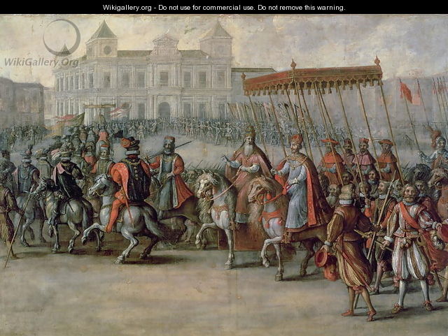 The Entrance of Charles V (1500-58) into Bologna for his Coronation - Juan De La Corte