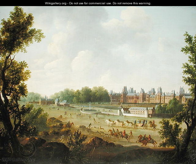 A View of the Royal Palace of Fontainebleau - Hendrik Frans de Cort