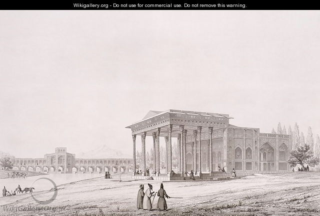 Exterior View of the Pavilion of Mirrors, Isfahan, plate 33 from Modern Monuments of Persia - Pascal Xavier (after) Coste