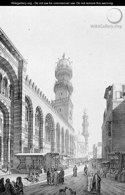 Exterior of the Mosque of Qalaoun, plate 20 from Monuments and Buildings of Cairo - Pascal Xavier (after) Coste