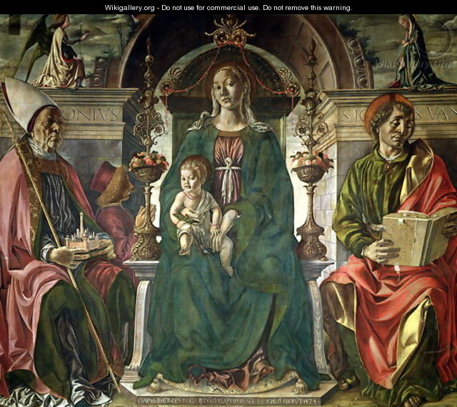 The Virgin and Saints, 1474 - Francesco Del Cossa