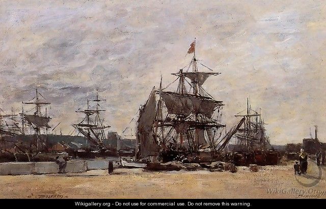 Deauville, Docked Boats - Eugène Boudin