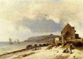 The Beach at Sainte-Adresse - Johan Barthold Jongkind