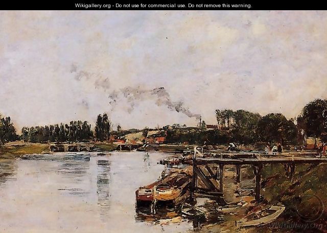 Saint Valery sur Somme, the Abbeville Canal - Eugène Boudin