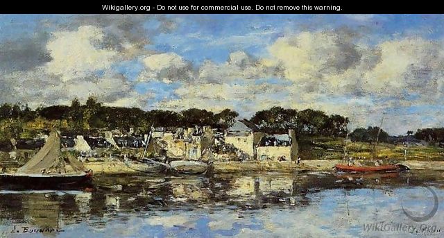 Le Faou: The Village and the Port on the River - Eugène Boudin