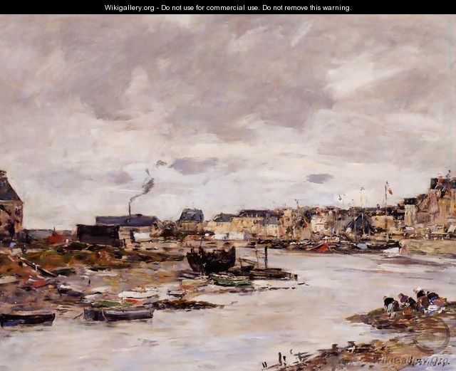 The Inner Port of Trouville at Low Tide - Eugène Boudin