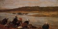 Laundresses on the Banks of the Touques VIII - Eugène Boudin