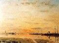 Le Havre, Sunset at Low Tide - Eugène Boudin