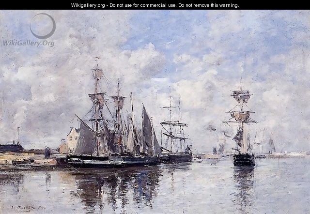 The Port of Deauville I - Eugène Boudin