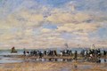 Trouville, the Beach at Low Tide - Eugène Boudin