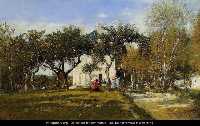 Fervaques, Garden and House of Monsieur Jacuette - Eugène Boudin