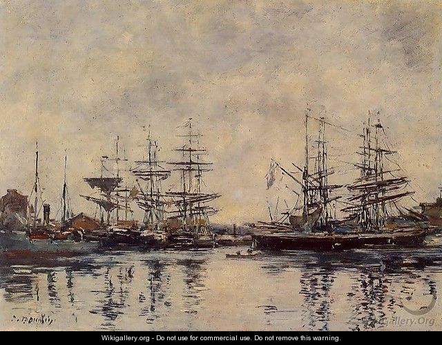 Deauville, the Harbor - Eugène Boudin