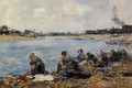 Laundresses on the Banks of the Touques V - Eugène Boudin